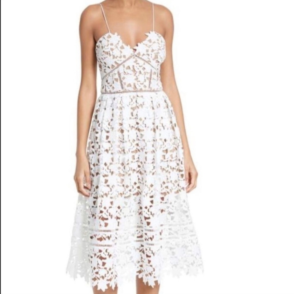 SELF PORTRAIT White Lace Azalea Dress - Picture 2 of 6